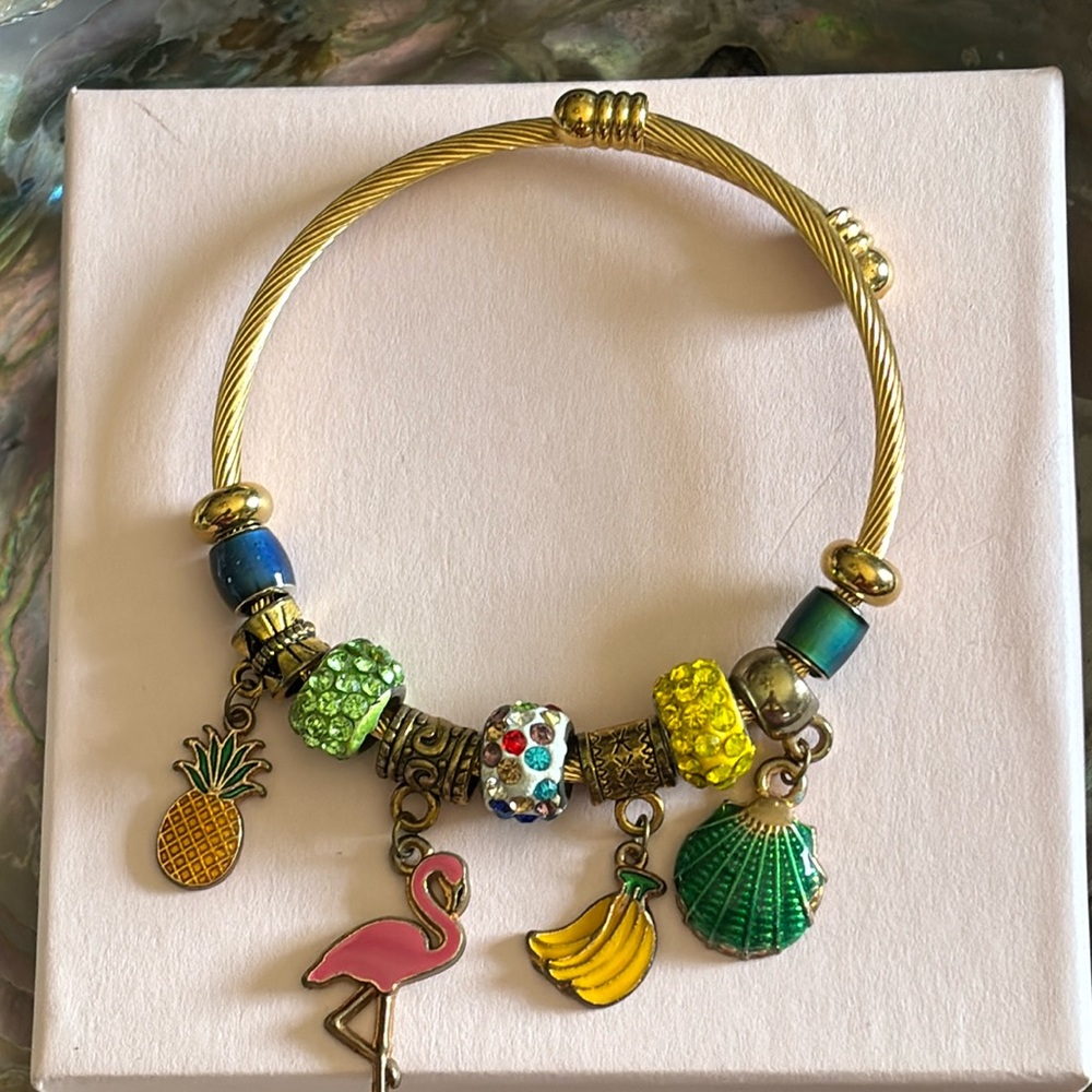 Bracelet 5 inch diameter, but will open up